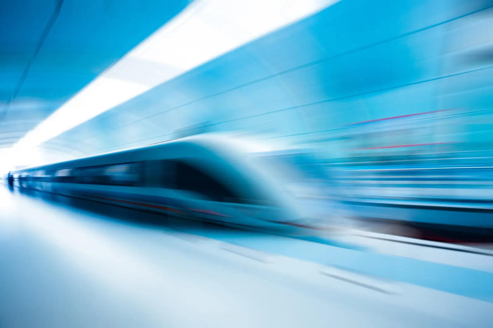 blurred image of a bullet train at speed