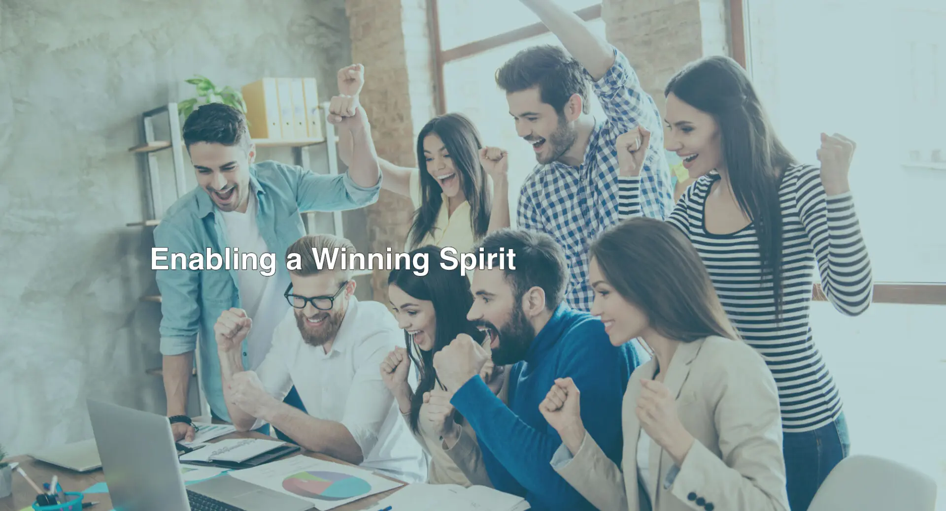 Enabling a winning spirit text on a digital poster